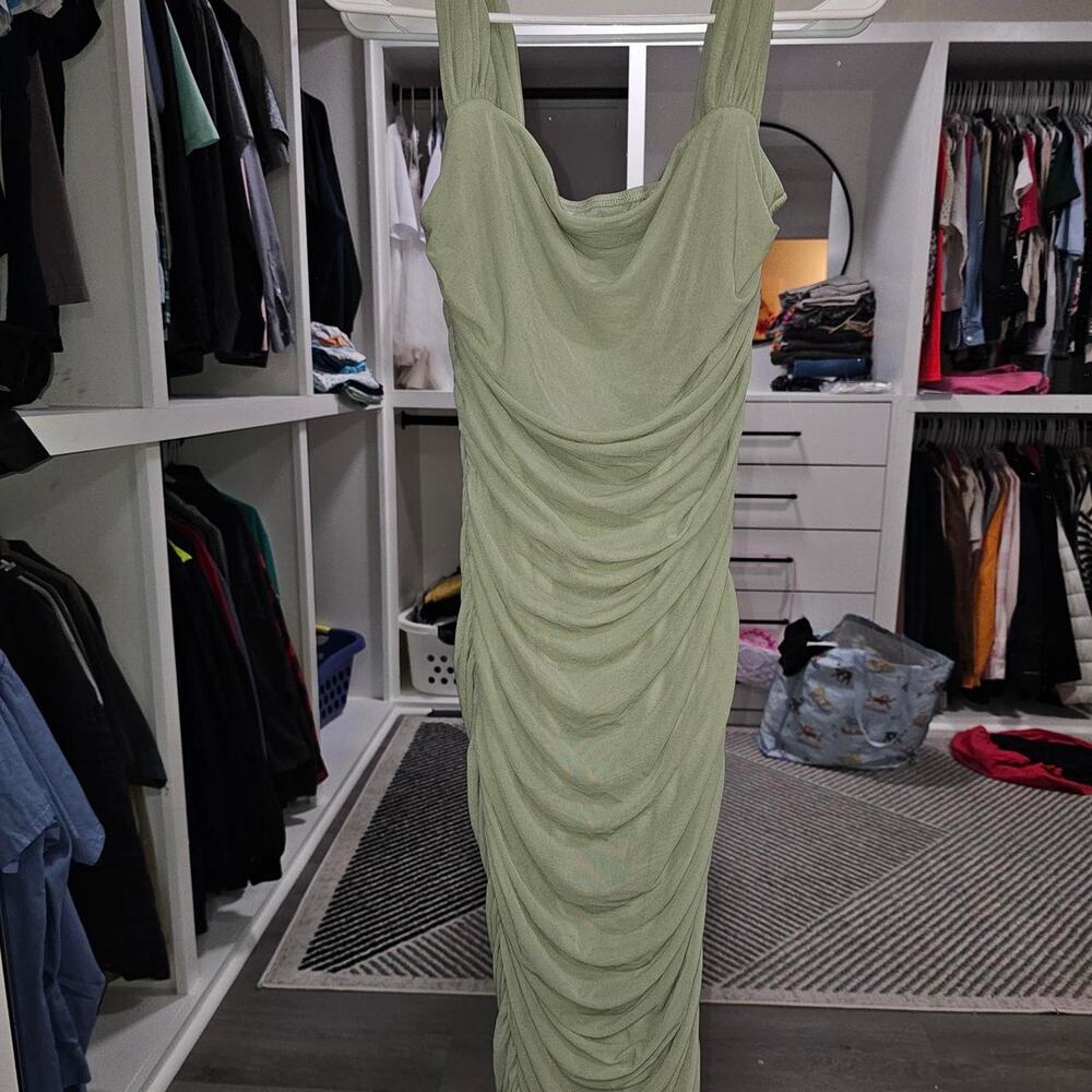 Shein sage green maxi dress